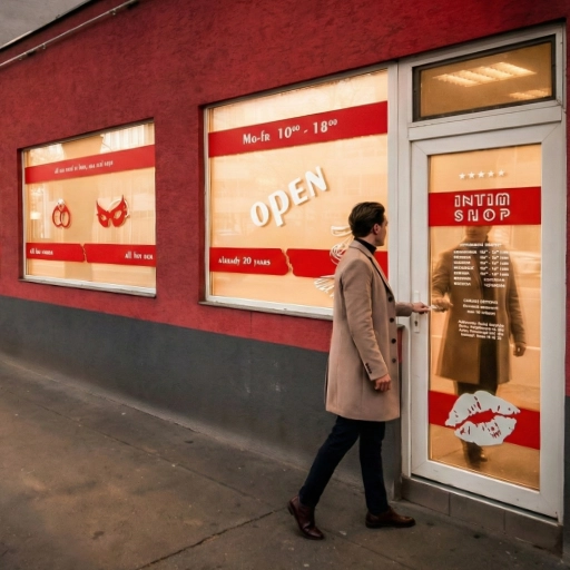 Otvorený sexshop s diskrétnym vstupom a parkovaním – predaj erotických pomôcok a bielizne.
