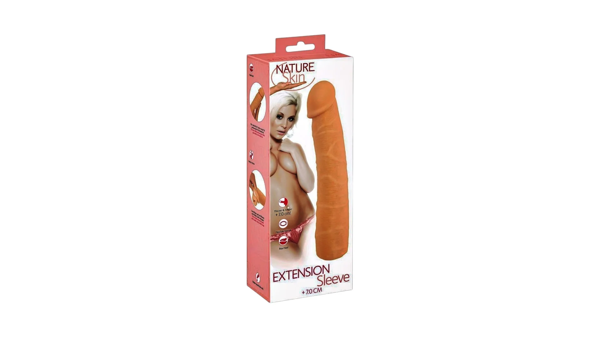 Nature Skin Extension Sleeve – realistický návlek na penis s predĺžením +7 cm