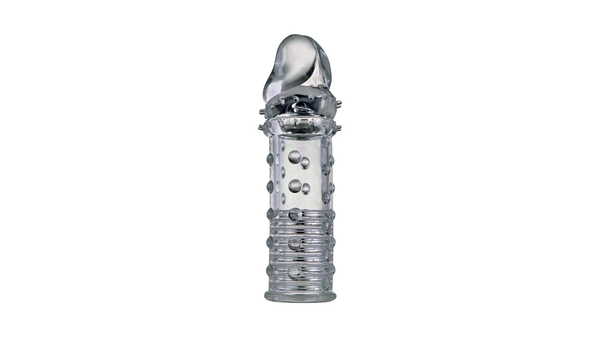 ToyJoy Power Stud Sleeve – priehľadný návlek na penis s výstupkami 15,5 cm