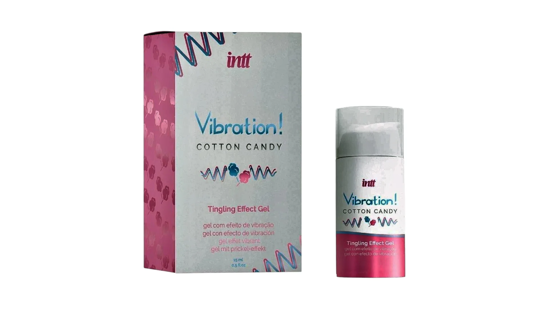 intt Vibration! Cotton Candy stimulačný gél 15 ml