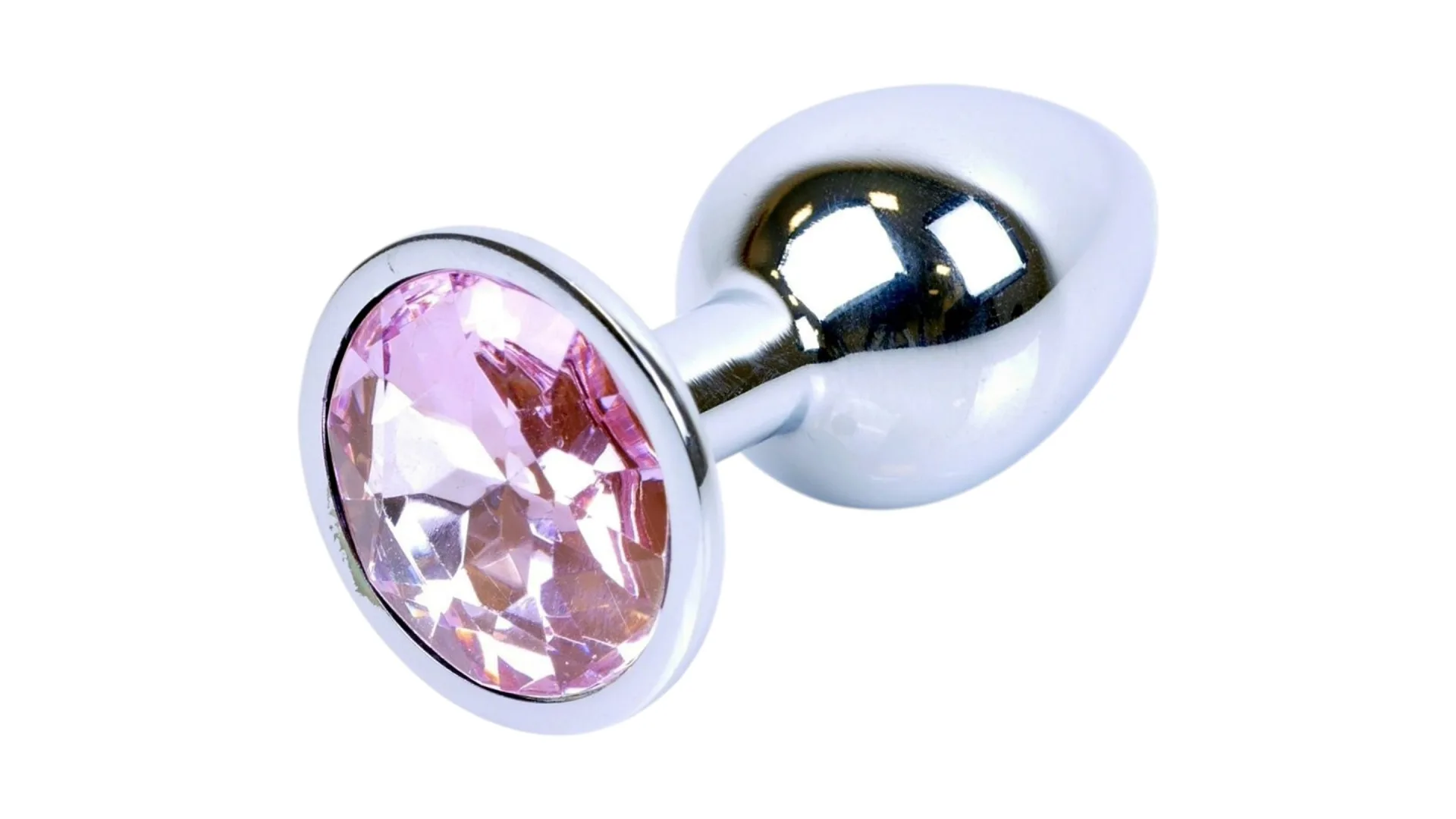 My Love Butt Plug Collection - Kovový análny kolík s ružovým kryštálom, veľkosť S