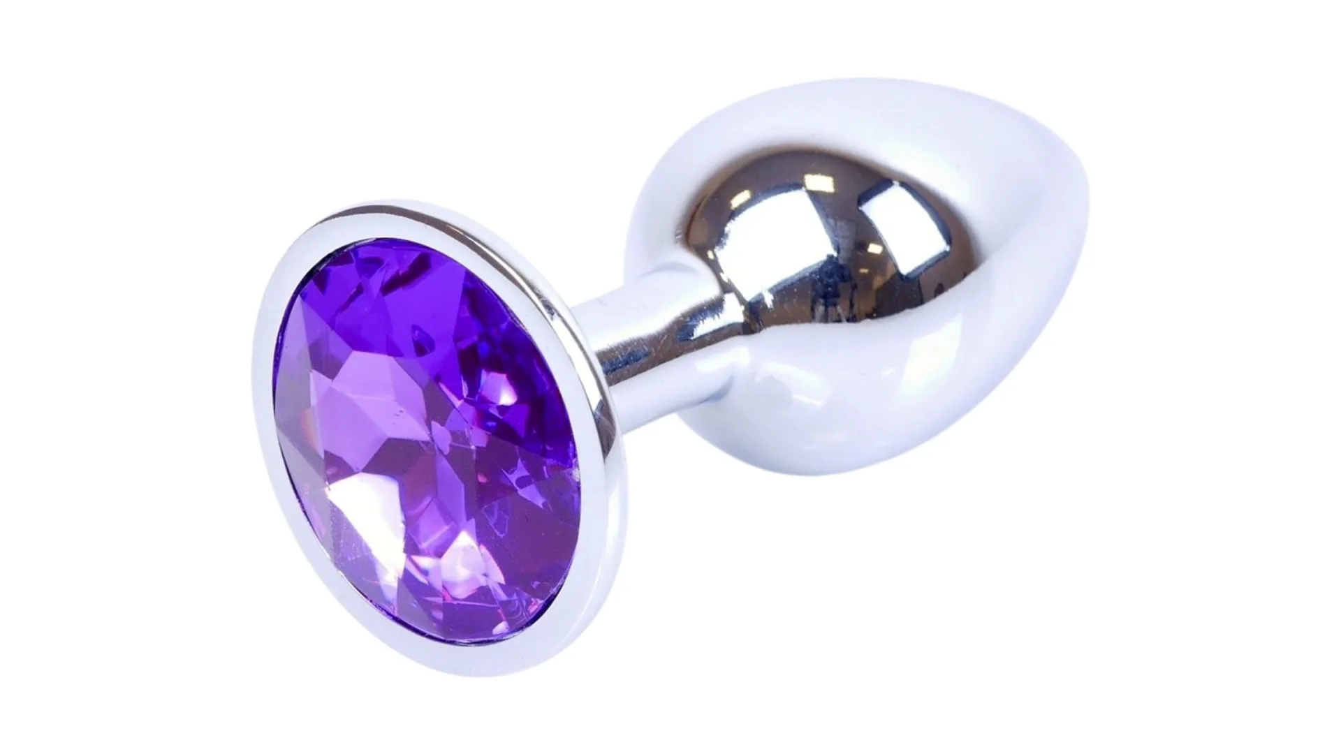 My Love Butt Plug Collection - Kovový análny kolík s fialovým kryštálom, veľkosť S
