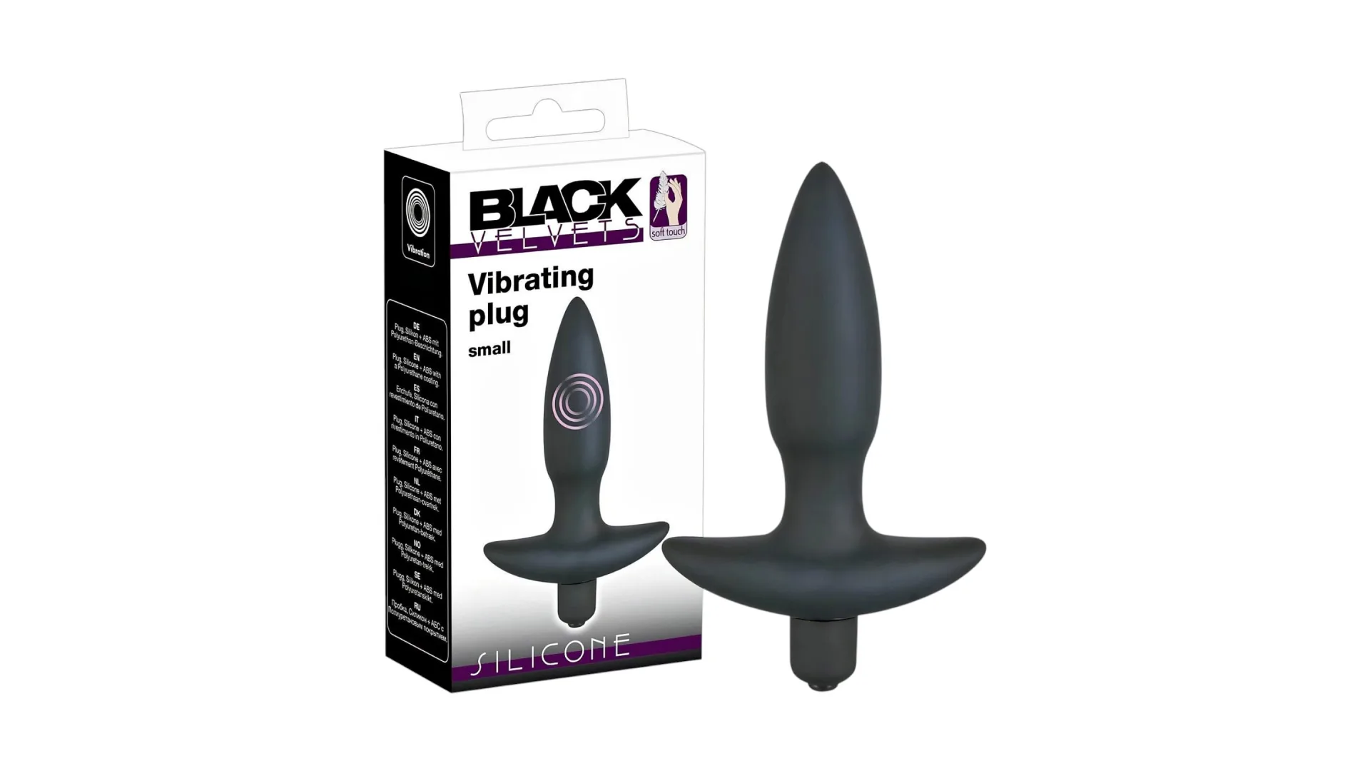 Black Velvets Vibrating Plug Small - Vibračný análny kolík (Čierna)
