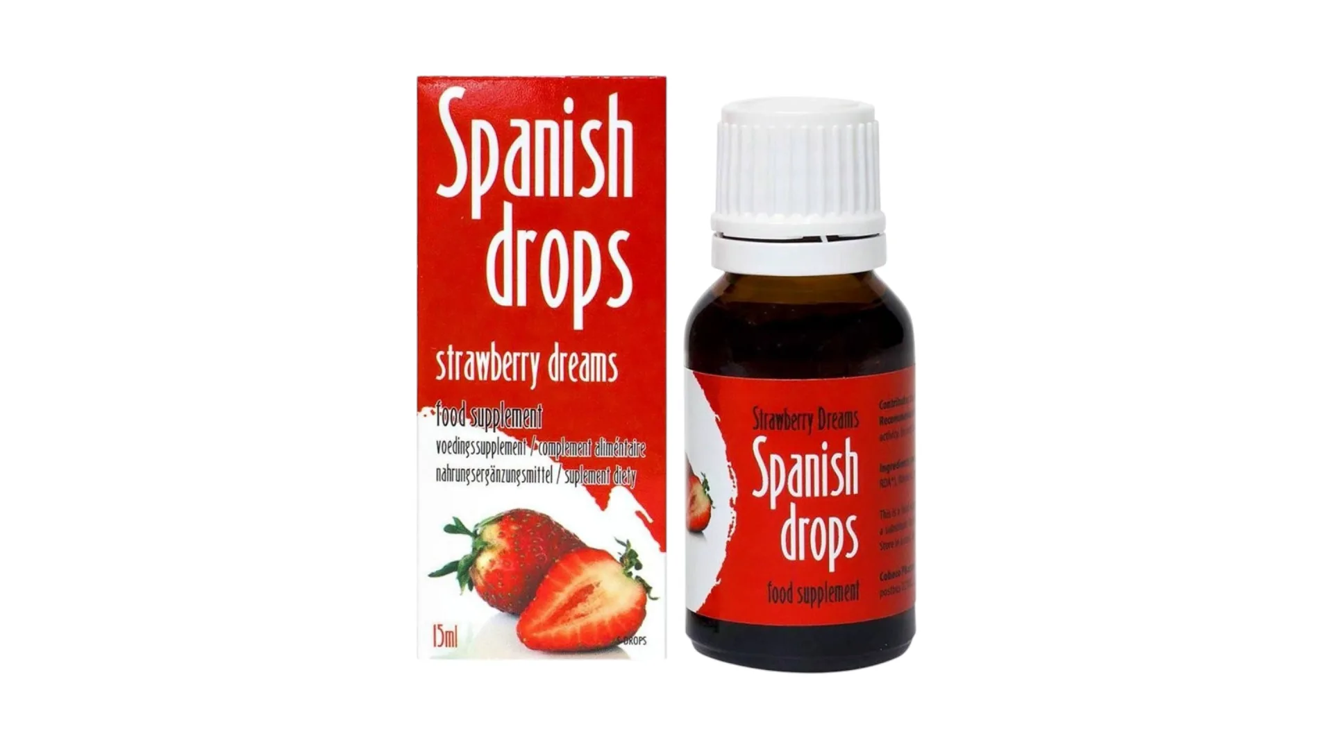 Spanish Drops Strawberry Dreams - Afrodiziakálne kvapky (Jahoda)